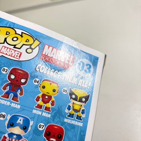 BOX FLAWS VIEW PHOTOS Spider-man - Marvel Funko Pop 03 Vinyl Figure