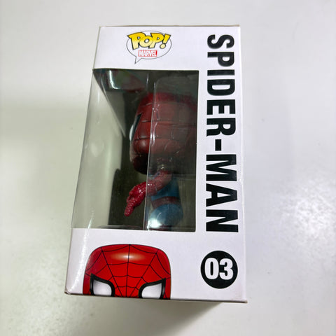 BOX FLAWS VIEW PHOTOS Spider-man - Marvel Funko Pop 03 Vinyl Figure