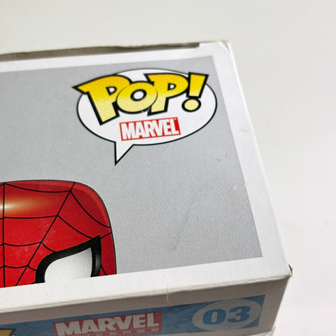 BOX FLAWS VIEW PHOTOS Spider-man - Marvel Funko Pop 03 Vinyl Figure