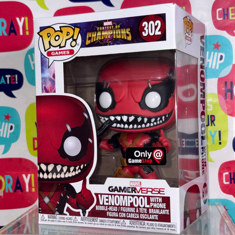 BOX FLAW VIEW PHOTOS Venompool - DEADPOOL/VENOM Marvel Funko Pop 302 Vinyl Figure Exclusive