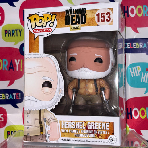 BOX FLAWS VIEW PHOTOS Hershel Greene - The Walking Dead Funko Pop Vinyl Figure 153 (11.4 Cm L × 8.9 Cm W × 15.9 Cm H)