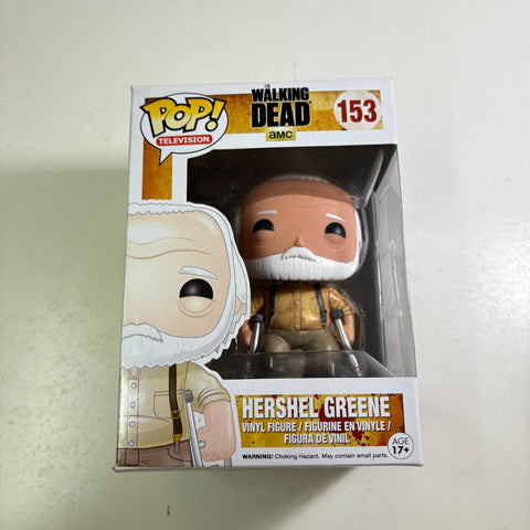 BOX FLAWS VIEW PHOTOS Hershel Greene - The Walking Dead Funko Pop Vinyl Figure 153 (11.4 Cm L × 8.9 Cm W × 15.9 Cm H)