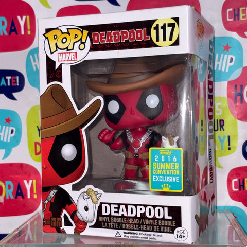 Deadpool COWBOY - Marvel Funko Pop 117 Vinyl Figure Exclusive Summer Convetion