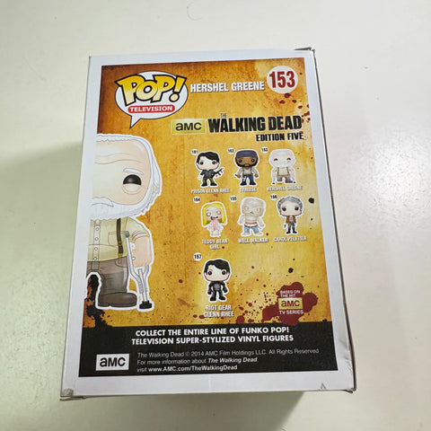 BOX FLAWS VIEW PHOTOS Hershel Greene - The Walking Dead Funko Pop Vinyl Figure 153 (11.4 Cm L × 8.9 Cm W × 15.9 Cm H)