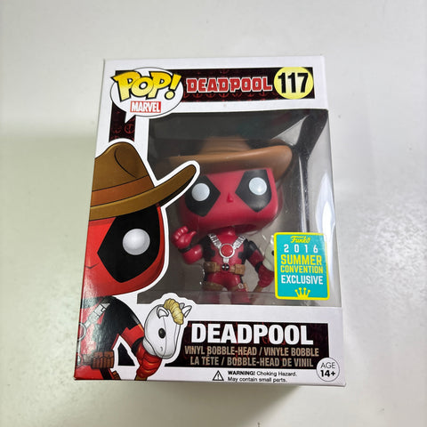 Deadpool COWBOY - Marvel Funko Pop 117 Vinyl Figure Exclusive Summer Convetion