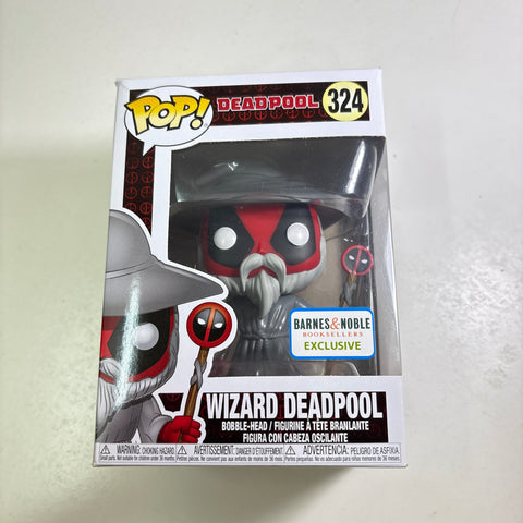 BOX FLAWS VIEW PHOTOS Wizard Deadpool - Marvel Funko Pop 324 Vinyl Figure Exclusive