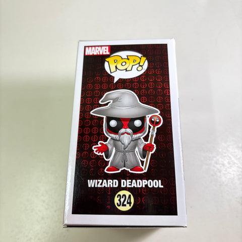 BOX FLAWS VIEW PHOTOS Wizard Deadpool - Marvel Funko Pop 324 Vinyl Figure Exclusive