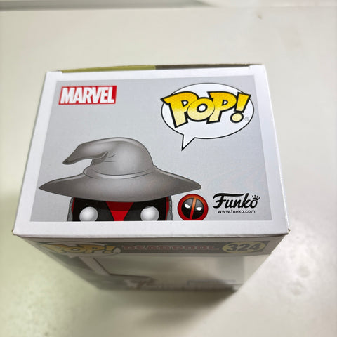 BOX FLAWS VIEW PHOTOS Wizard Deadpool - Marvel Funko Pop 324 Vinyl Figure Exclusive