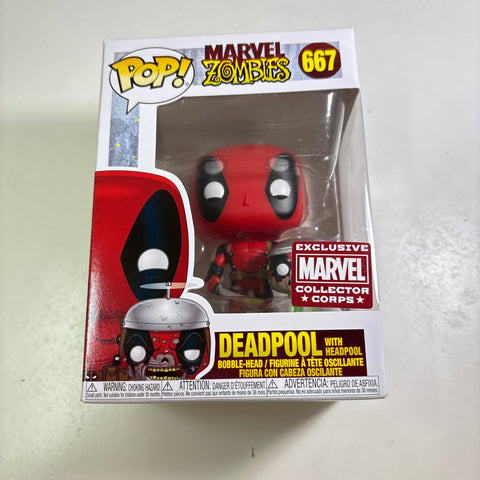 Deadpool with Headpool - Marvel Zombie Funko Pop 667 Vinyl Figure Exclusive