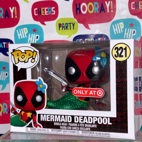 Deadpool Mermaid - Marvel Funko Pop 321 Vinyl Figure Exclusive METALLIC
