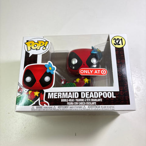 Deadpool Mermaid - Marvel Funko Pop 321 Vinyl Figure Exclusive METALLIC