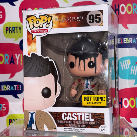 WATER DAMAGE BOX VIEW PHOTOS Castiel Supernatural - Funko Pop Vinyl Figure 95 Exclusive (11.4 Cm L × 8.9 Cm W × 15.9 Cm H)