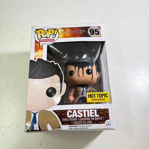 WATER DAMAGE BOX VIEW PHOTOS Castiel Supernatural - Funko Pop Vinyl Figure 95 Exclusive (11.4 Cm L × 8.9 Cm W × 15.9 Cm H)