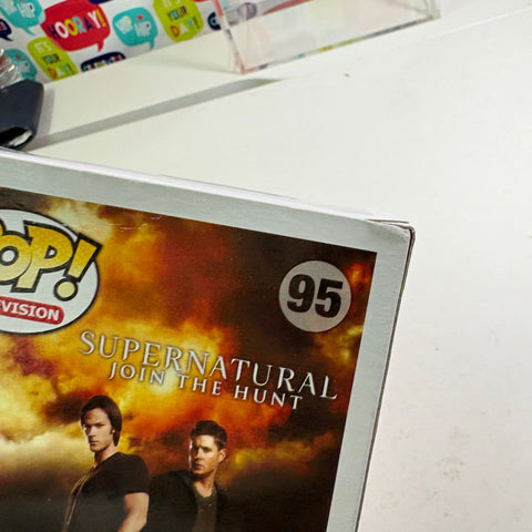 WATER DAMAGE BOX VIEW PHOTOS Castiel Supernatural - Funko Pop Vinyl Figure 95 Exclusive (11.4 Cm L × 8.9 Cm W × 15.9 Cm H)
