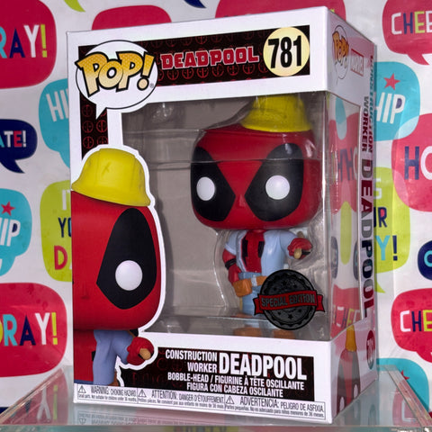 Deadpool (Construction Worker) - Marvel Funko Pop Vinyl Figure 781 Exclusive
