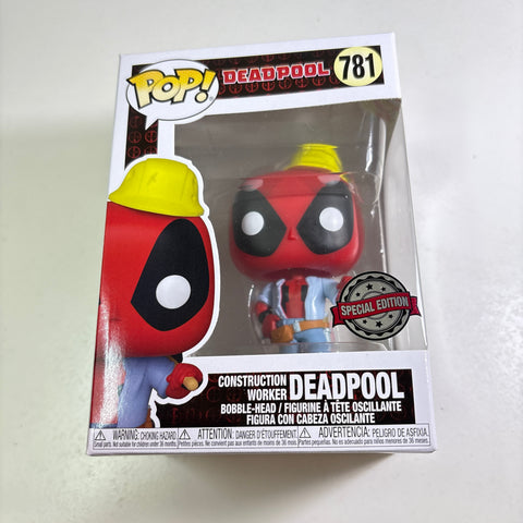 Deadpool (Construction Worker) - Marvel Funko Pop Vinyl Figure 781 Exclusive