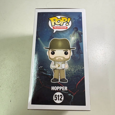 BOX FLAWS VIEW PHOTOS Hopper - Stranger Things Funko Pop 512 Vinyl Figure (11.4 Cm L × 8.9 Cm W × 15.9 Cm H)