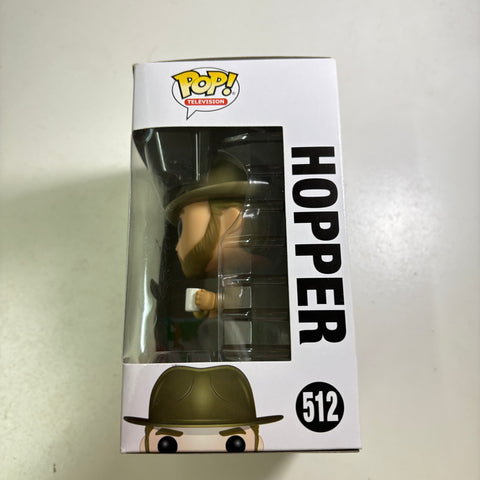 BOX FLAWS VIEW PHOTOS Hopper - Stranger Things Funko Pop 512 Vinyl Figure (11.4 Cm L × 8.9 Cm W × 15.9 Cm H)