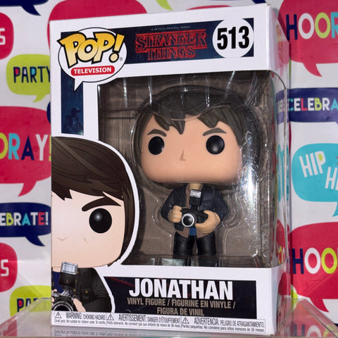 BOX FLAWS VIEW PHOTOS Jonathan - Stranger Things Funko Pop 513 Vinyl Figure (11.4 Cm L × 8.9 Cm W × 15.9 Cm H)