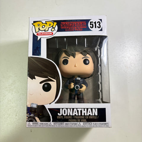 BOX FLAWS VIEW PHOTOS Jonathan - Stranger Things Funko Pop 513 Vinyl Figure (11.4 Cm L × 8.9 Cm W × 15.9 Cm H)