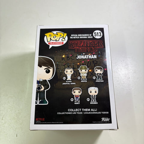BOX FLAWS VIEW PHOTOS Jonathan - Stranger Things Funko Pop 513 Vinyl Figure (11.4 Cm L × 8.9 Cm W × 15.9 Cm H)