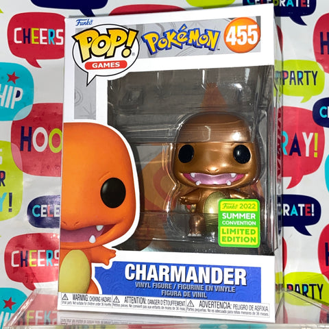 Pokemon - Charmander (Metallic) Funko Pop 455 Summer Convention