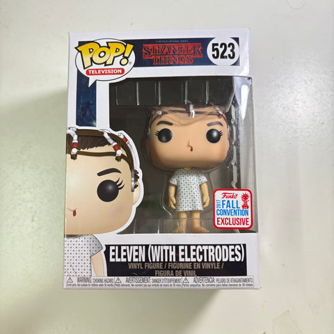 Eleven with Electrodes - Stranger Things Funko Pop 523 Vinyl Figure (11.4 Cm L × 8.9 Cm W × 15.9 Cm H)