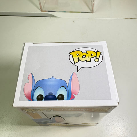 BOX DAMAGE VIEW PHOTOS Stitch (Aloha) - Disney Funko Pop 203 Vinyl Figure Exclusive