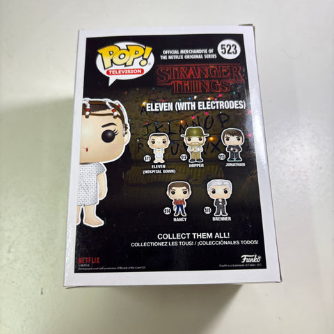 Eleven with Electrodes - Stranger Things Funko Pop 523 Vinyl Figure (11.4 Cm L × 8.9 Cm W × 15.9 Cm H)