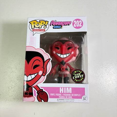BOX DAMAGE VIEW PHOTOS Him (GLOW CHASE) - Powerpuff Girls Funko Pop 202 Vinyl Figure