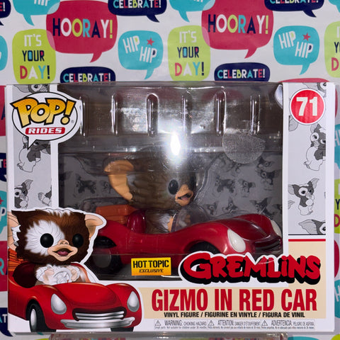 BOX FLAWS VIEW PHOTOS Gizmo in Red Car Funko Pop 71 Vinyl Figure (33.0 Cm L × 12.1 Cm W × 20.3 Cm H)