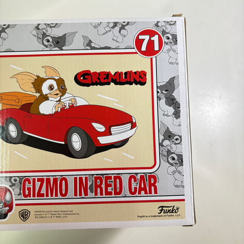 BOX FLAWS VIEW PHOTOS Gizmo in Red Car Funko Pop 71 Vinyl Figure (33.0 Cm L × 12.1 Cm W × 20.3 Cm H)