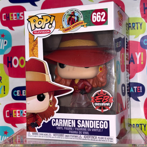 BOX FLAWS VIEW PHOTOS Carmen Sandiego - Funko Pop 662 Vinyl Figure Exclusive