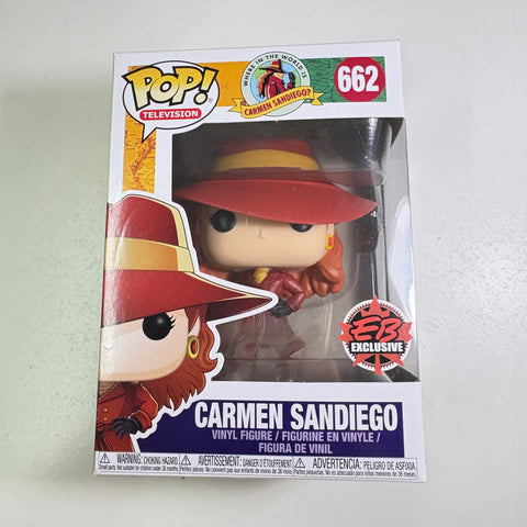 BOX FLAWS VIEW PHOTOS Carmen Sandiego - Funko Pop 662 Vinyl Figure Exclusive