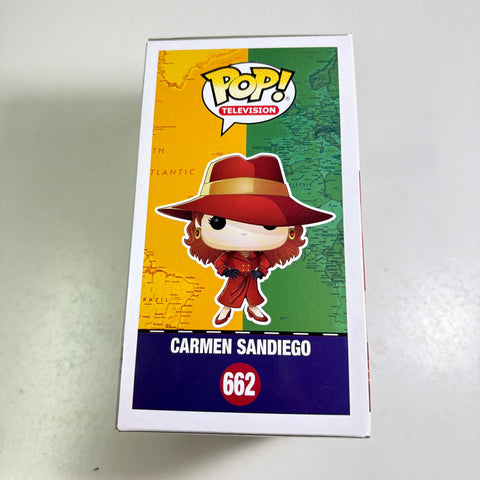BOX FLAWS VIEW PHOTOS Carmen Sandiego - Funko Pop 662 Vinyl Figure Exclusive