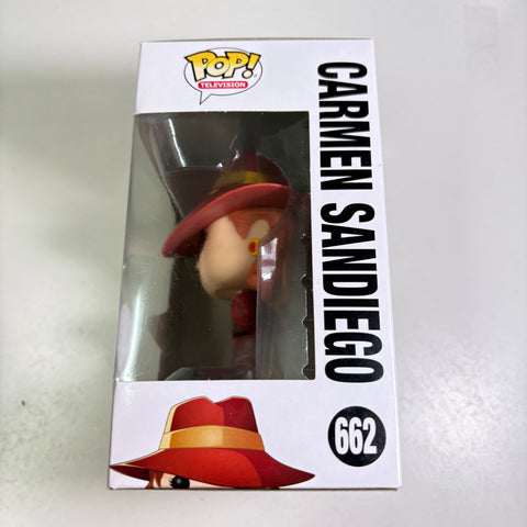 BOX FLAWS VIEW PHOTOS Carmen Sandiego - Funko Pop 662 Vinyl Figure Exclusive