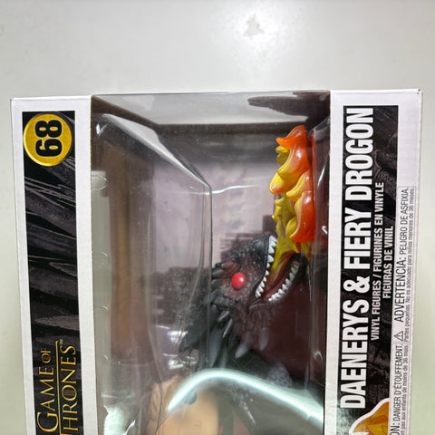 BOX FLAWS VIEW PHOTOS Daenerys & Fiery Drogon - Game of Thrones Funko Pop 68 Vinyl Figure (33.0 Cm L × 12.1 Cm W × 20.3 Cm H)