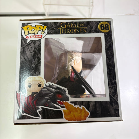 BOX FLAWS VIEW PHOTOS Daenerys & Fiery Drogon - Game of Thrones Funko Pop 68 Vinyl Figure (33.0 Cm L × 12.1 Cm W × 20.3 Cm H)