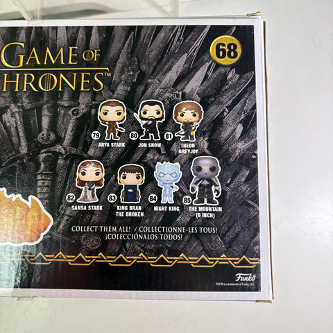 BOX FLAWS VIEW PHOTOS Daenerys & Fiery Drogon - Game of Thrones Funko Pop 68 Vinyl Figure (33.0 Cm L × 12.1 Cm W × 20.3 Cm H)