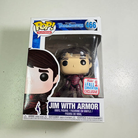 BOX FLAWS VIEW PHOTOS Jim with Armor - Trollhunters Funko Pop 466 Convention Exclusive