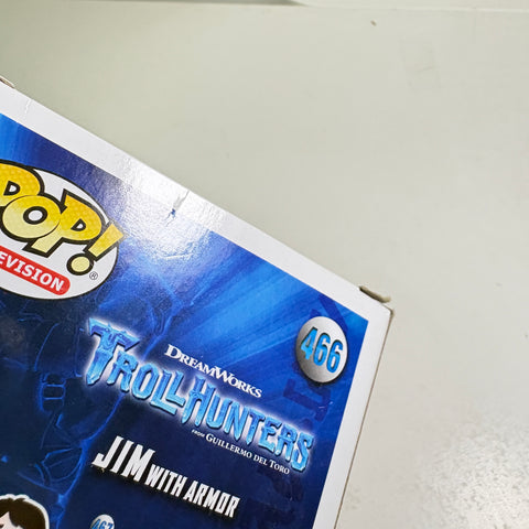 BOX FLAWS VIEW PHOTOS Jim with Armor - Trollhunters Funko Pop 466 Convention Exclusive