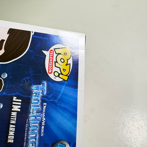 BOX FLAWS VIEW PHOTOS Jim with Armor - Trollhunters Funko Pop 466 Convention Exclusive