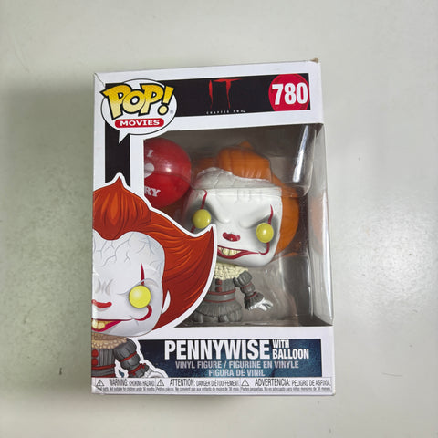BOX DAMAGE VIEW PHOTOS Pennywise with Balloon - Funko Pop 780 Vinyl Figure (11.4 Cm L × 8.9 Cm W × 15.9 Cm H)