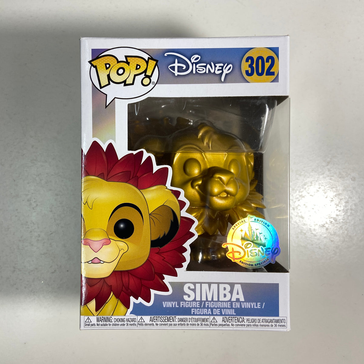 Lion King (Gold Metallic) - Simba Disney Funko Pop 302 Disney Exclusiv ...