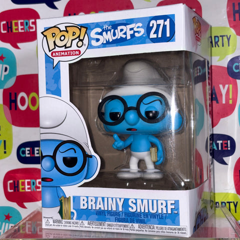 BOX FLAWS VIEW PHOTOS Brainy Smurf - The Smurfs Funko Pop 271 Vinyl Figure