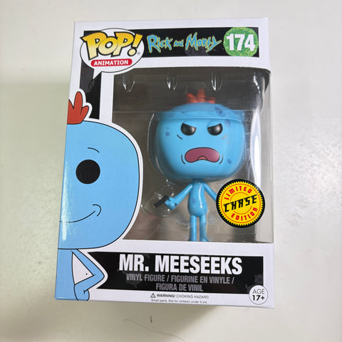 BOX FLAWS VIEW PHOTOS Mr. Meeseeks CHASE - Rick and Morty Funko Pop 174 Vinyl Figure