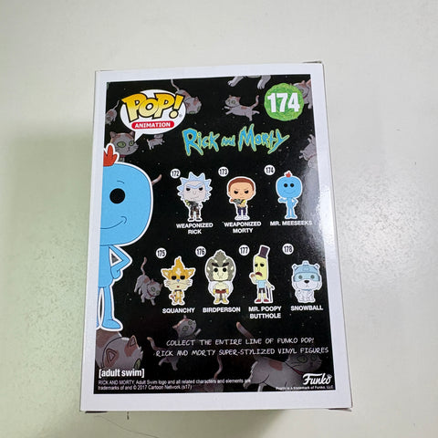 BOX FLAWS VIEW PHOTOS Mr. Meeseeks CHASE - Rick and Morty Funko Pop 174 Vinyl Figure