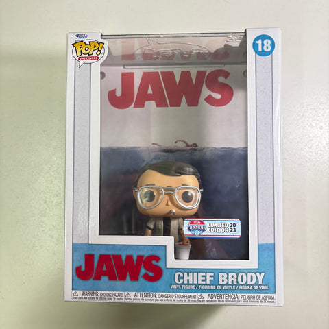 BOX FLAWS VIEW PHOTOS Chief Brody - Jaws Funko Pop Vinyl Figure 18 (17.3 Cm L × 7.2 Cm W × 21.8 Cm H)