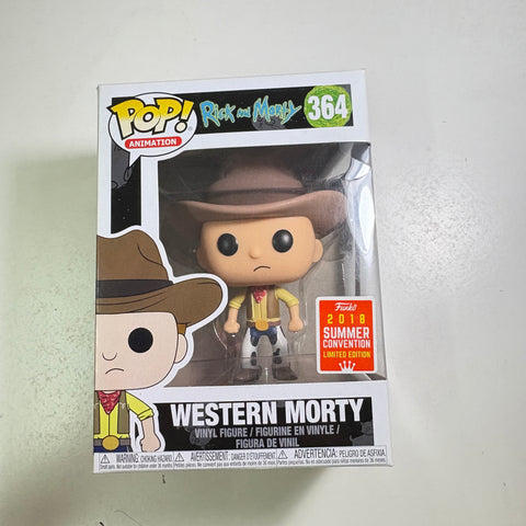 BOX FLAWS VIEW PHOTOS Western Morty - Rick and Morty Funko Pop 364 Vinyl Figure Exclusive