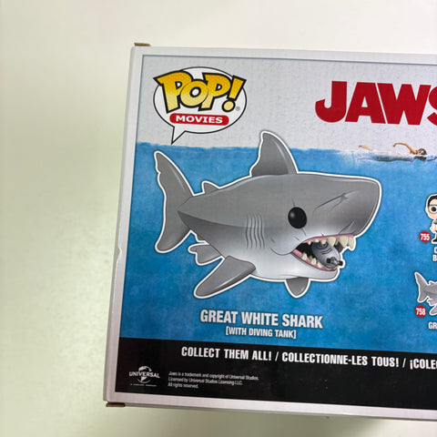 Great White Shark with Tank - Jaws Funko Pop Vinyl Figure 759 (33.0 Cm L × 12.1 Cm W × 20.3 Cm H)